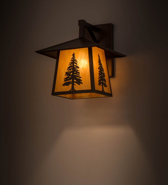 12"W Stillwater Tall Pine Straight Arm Wall Sconce