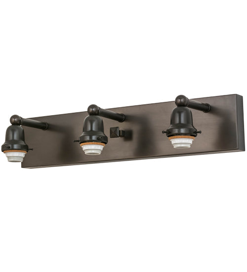 24"W "T" Mission 3 Lt Vanity Light