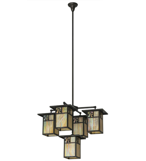 32"W Hyde Park Sprig 5 Lt Chandelier