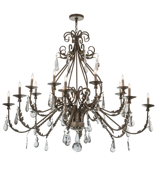 60"W French Elegance 16 Lt Chandelier