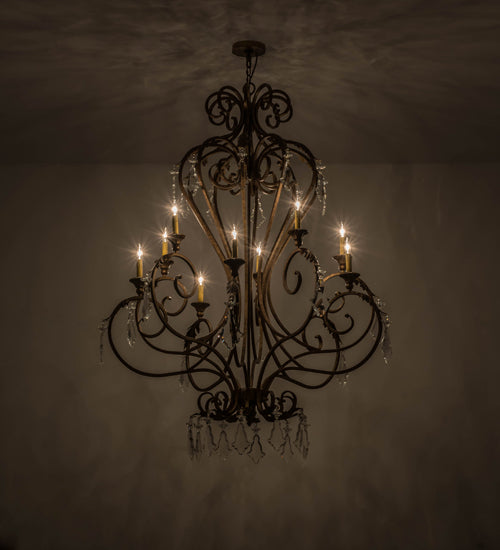 48"W Josephine 10 Lt Chandelier