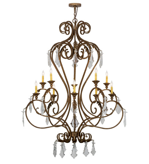 48"W Josephine 10 Lt Chandelier