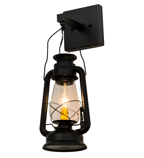 7" Wide Miners Lantern Wall Sconce