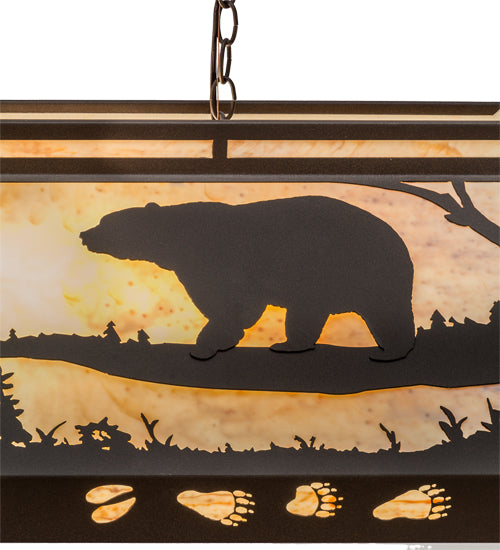 61"L Moose & Black Bear Oblong Pendant