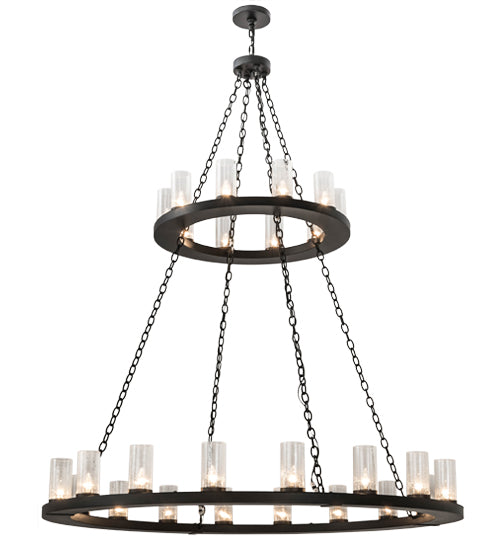 60" Wide Loxley 28 Light Two Tier Chandelier