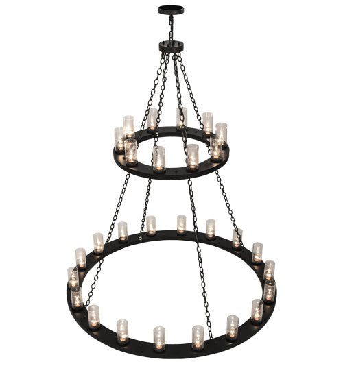 60" Wide Loxley 28 Light Two Tier Chandelier