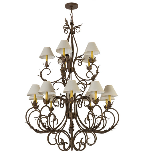 46"W Alexandria 15 Lt Chandelier