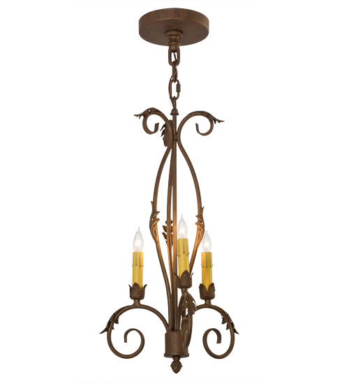 12"W Alexandria 3 Lt Chandelier