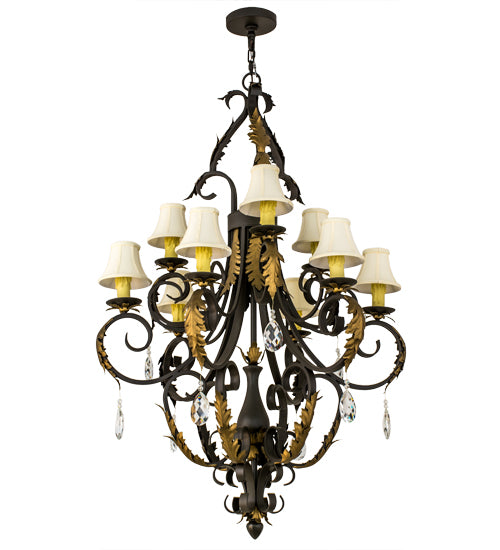 36"W Ingrid 9 Lt Chandelier