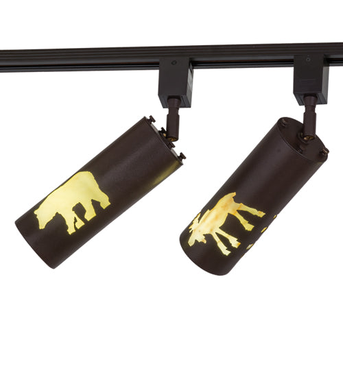 96"L Moose & Black Bear 4 Lt Track Lighting