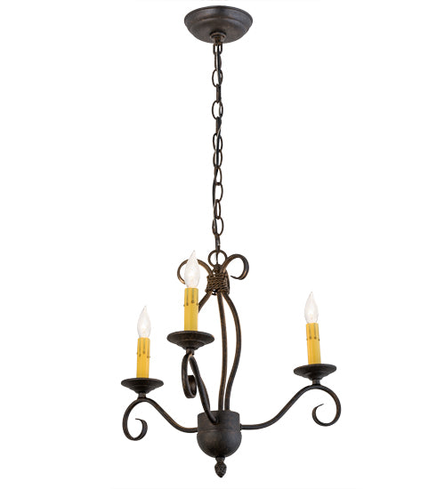 18"W Sienna 3 Lt Chandelier