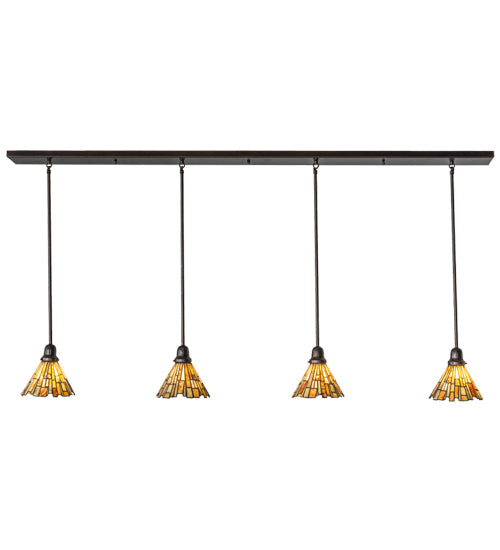 74"L Delta Jadestone 4 Lt Island Pendant