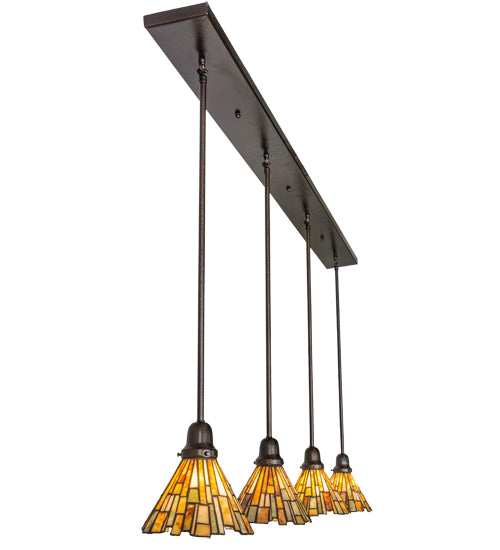 74"L Delta Jadestone 4 Lt Island Pendant