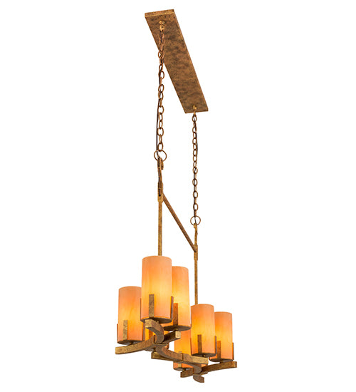 52" Long Cero 8 Light Oblong Chandelier