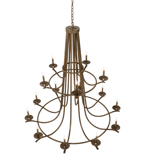 60" Wide Octavia 15 Light Two Tier Chandelier