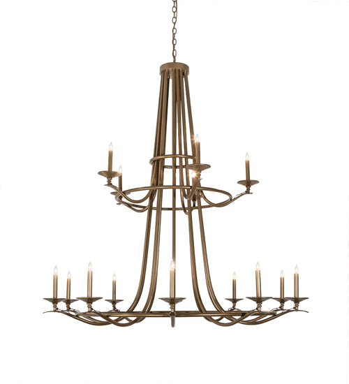 60" Wide Octavia 15 Light Two Tier Chandelier