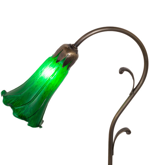 15" High Green Tiffany Pond Lily Accent Lamp