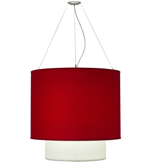 34"W Cilindro Two Tier Textrene Pendant