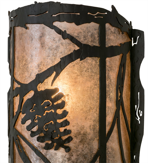 8" Wide Whispering Pines Left Wall Sconce