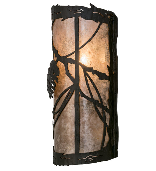 8" Wide Whispering Pines Right Wall Sconce