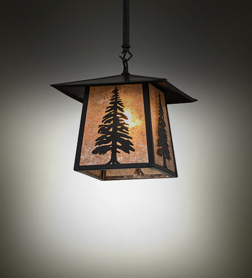 12"Sq Stillwater Tall Pine Pendant