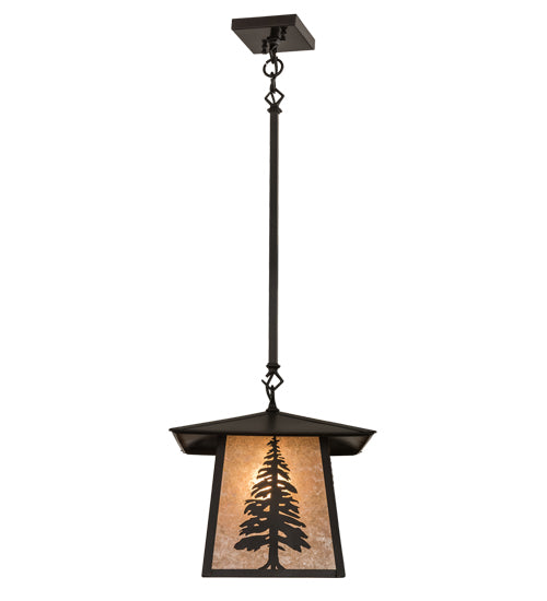 12"Sq Stillwater Tall Pine Pendant