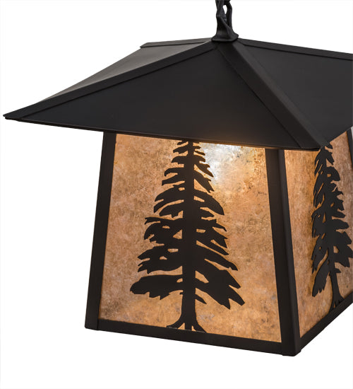 12"Sq Stillwater Tall Pine Pendant