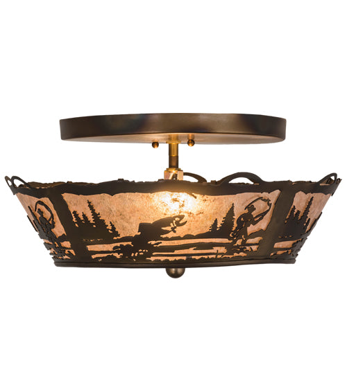 16"W Fly Fishing Creek Flushmount