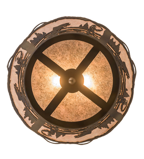 16"W Fly Fishing Creek Flushmount