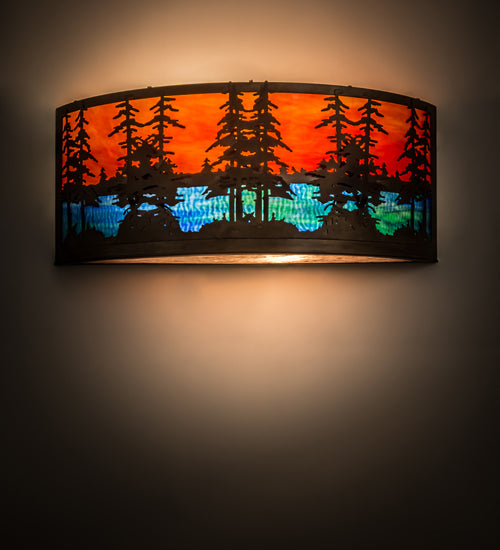 30"W Tall Pines Wall Sconce