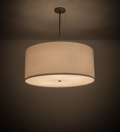 36"W Cilindro White Textrene Pendant