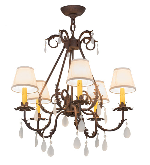 25"W Chantilly 5 Lt Chandelier