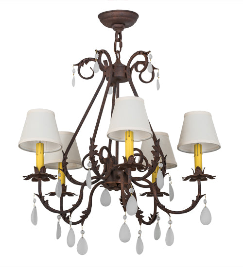 25"W Chantilly 5 Lt Chandelier