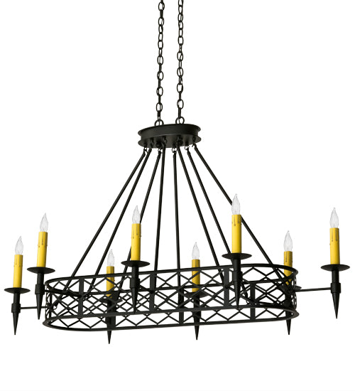 55" Long Topridge 8 Lt Chandelier