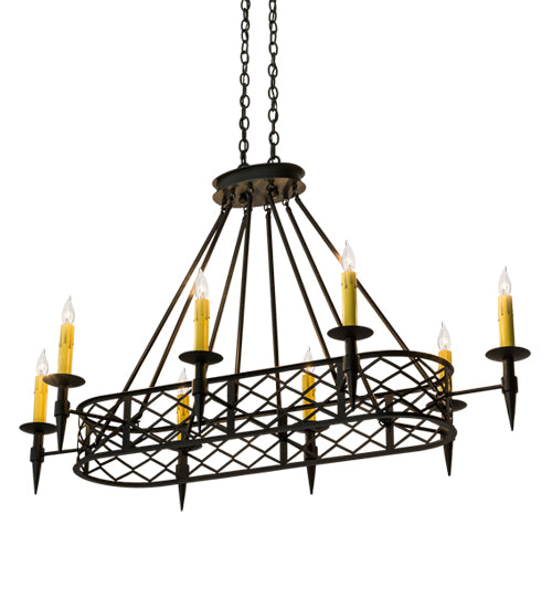 55" Long Topridge 8 Lt Chandelier