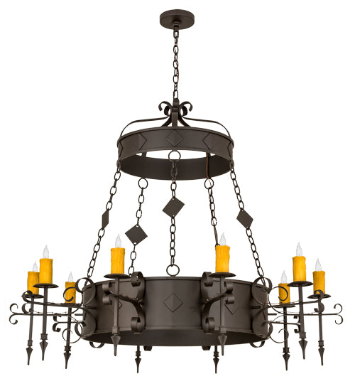 54"W Diamante 10 Lt Chandelier