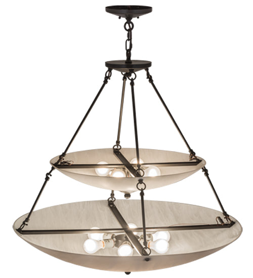 36" Wide Cypola 2 Tier Inverted Pendant