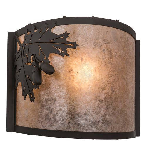 12"W Oak Leaf & Acorn Wall Sconce