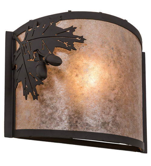 12"W Oak Leaf & Acorn Wall Sconce