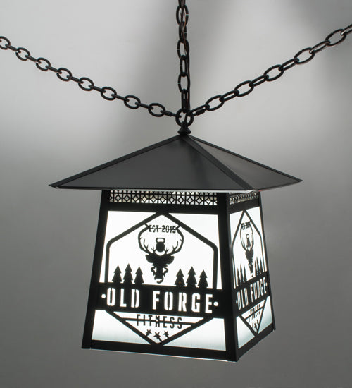 16"Sq Personalized Old Forge Fitness Pendant