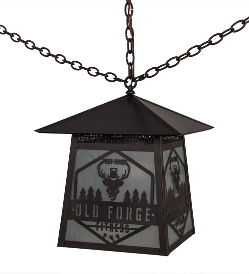 16"Sq Personalized Old Forge Fitness Pendant