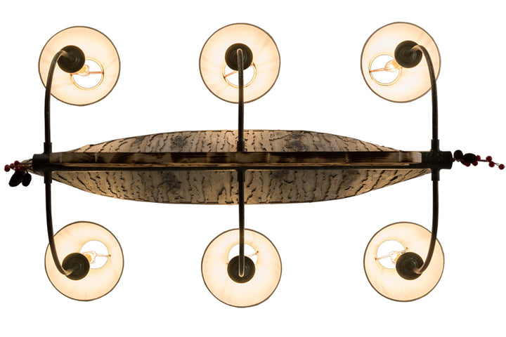 36"L Personalized Canoe 6 Lt Chandelier