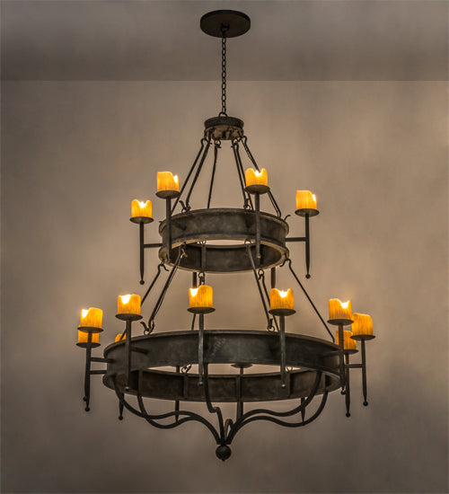 60" Wide Marta 18 Light Two Tier Chandelier