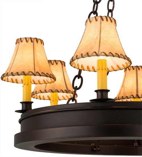 28"W Sullivan Ranch 6 Lt Chandelier