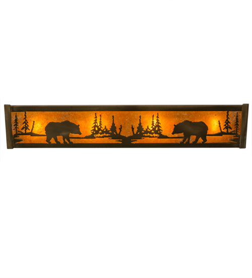 24"W Bear At Lake Vanity Light