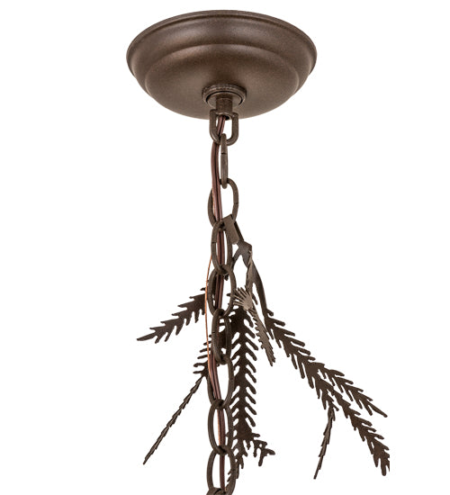 5.5"Sq Pine Branch Valley View Mini Pendant