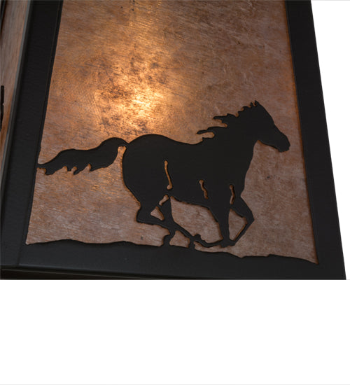 7" Square Running Horses Pendant