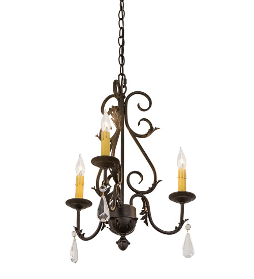 18" Wide French Elegance 3 Light Chandelier