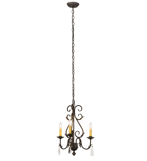 18" Wide French Elegance 3 Light Chandelier