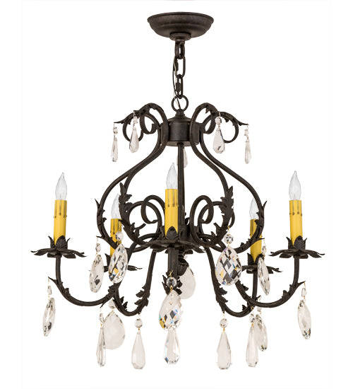 24" Wide Chantilly 5 Light Chandelier